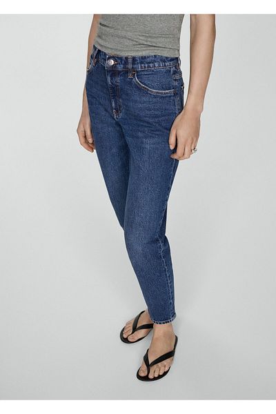 MANGO Dark Denim Women's Trousers67050389