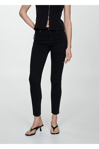 MANGO Woman Women's Jeans Black Denim -67010347