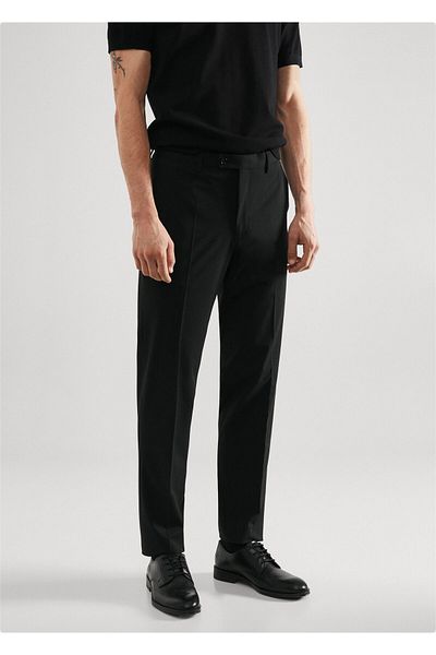 MANGO Man Men's Black Pants57040716