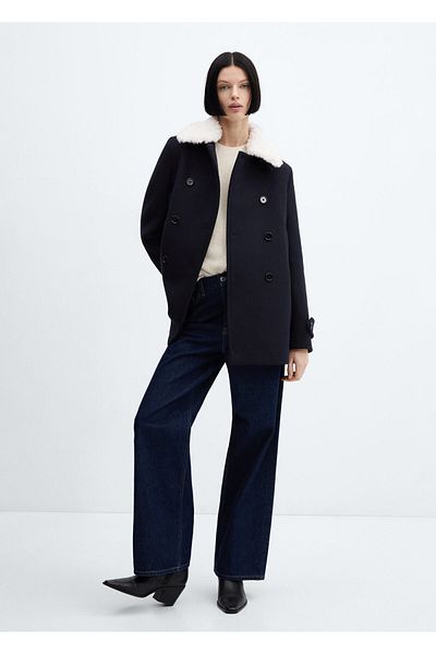 MANGO Woman Bright Blue Women's Coat57008270