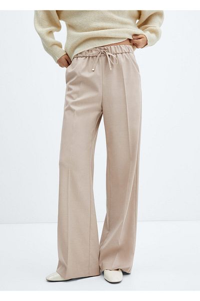 MANGO Beige Women's Trousers57026717