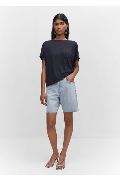 MANGO Woman Bright Blue Women's T-shirt57050262