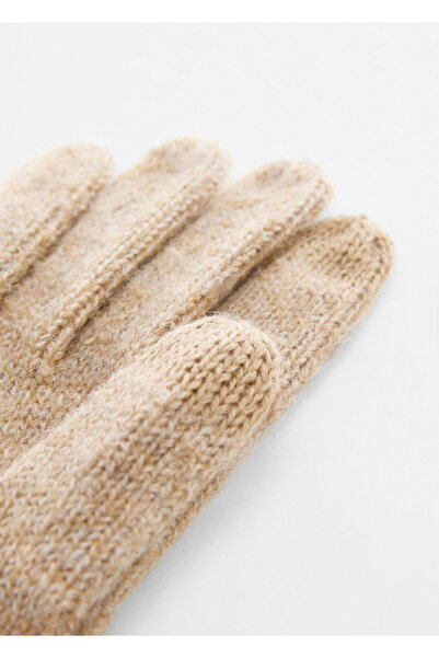MANGO Woman Sand Color Women's Gloves57047740