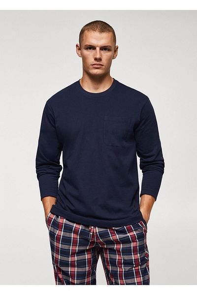 MANGO Man Korallenrotes Pyjama-Set für Herren57025968