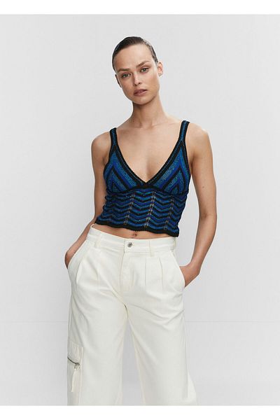 MANGO Woman Bustieră de damă albastru noapte47038646