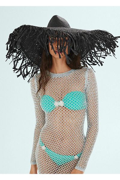 MANGO Woman Μαύρο Γυναικείο Καπέλο57050248