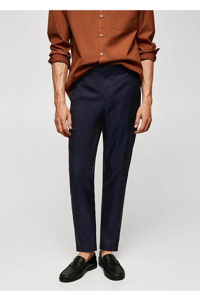 MANGO Man Navy Blue Men's Trousers57050029