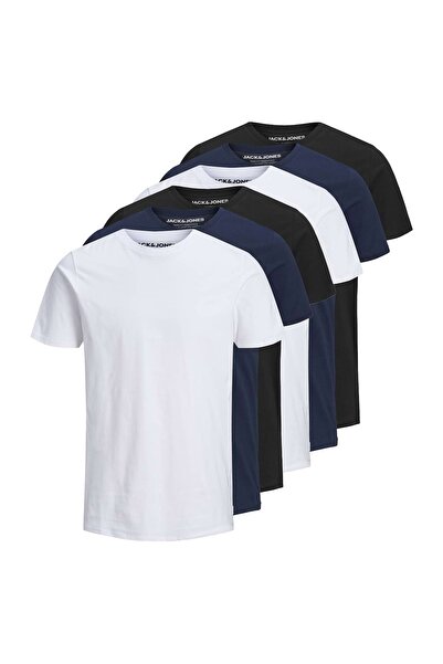 Jack & Jones JACK&JONES Herren T-Shirt, 6er Pack - JJEORGANIC BASIC TEE O-NEC...