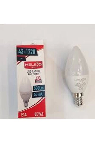 Helios 7w Mum Ampul Günışığı Renk 10lu Paket