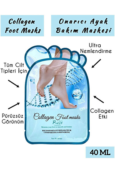 shemo Rose Cosmetics Rose Çorap Tipi Ayak Peeling Maskesi ve Foot Peeling Mask
