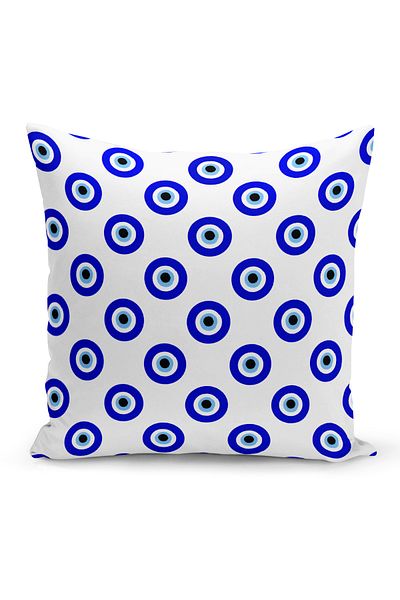 Bertille Home Husă de pernă Seria Evil Eye imprimată digital pe două fețe (Husă de pernă pentru ochi Evil)