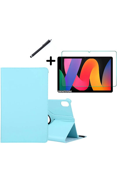 TEKNETSTORE Honor Pad X9 11.5 inç 360° Dönebilen Standlı Tablet Kılıfı Ekran Koruyucu ve Kalem Seti Mavi
