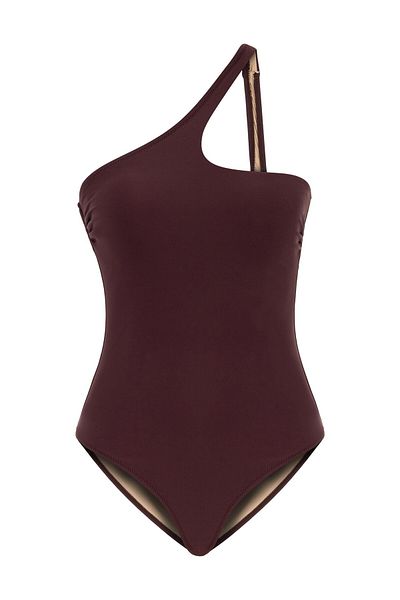 AQUELLA Costum de baie maro cu un umăr