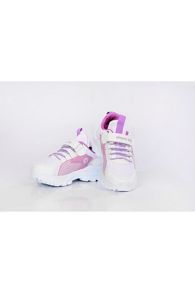 Almera Copii unisex copii talpă confortabilă, velcro ușor de purtat, colorate, pantofi de mers și sport zilnic