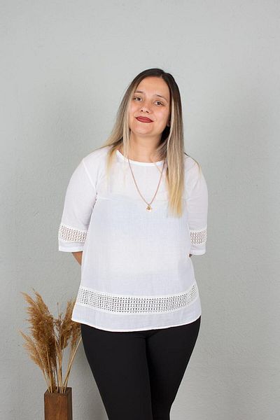 Truva XXL Plus Size Cotton Washed Authentic Blouse Bz103