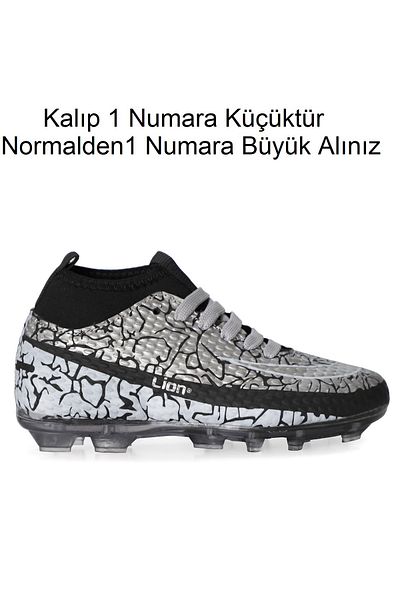 Freemax Freemax.1071 Unisex Μαύρα Ασημένια Παπούτσια Ποδοσφαίρου - Με Κάλτσες