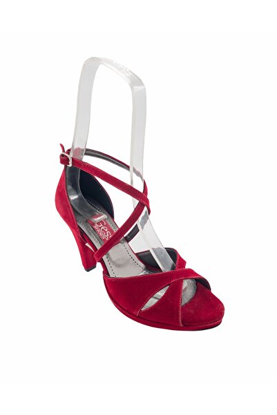 KARUMGESS Kırmızı Platform Topuklu Abiye Ayakkabı