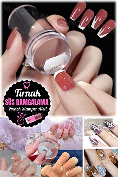 Munico Silikon Tırnak Çivi Süsler Stamper Pürüzsüz Yüzey Ömürlü Geniş Uygulam...