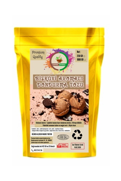 coffee Naturelle Bisküvi Aromalı Dondurma Karışım Tozu - 250 GR