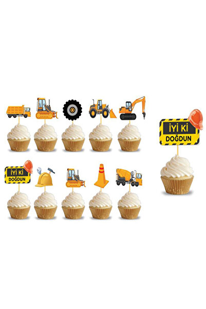 Trend Hediye Sepeti مسواك تحت عنوان البناء مكون من 10 قطع - آلات عمل لتزيين ا...