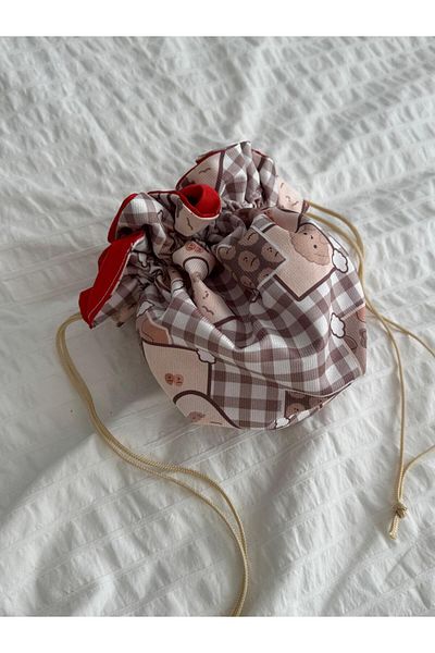 Planet Butik Kawaii Cute Dog - Drawstring Practical Makeup Bag I