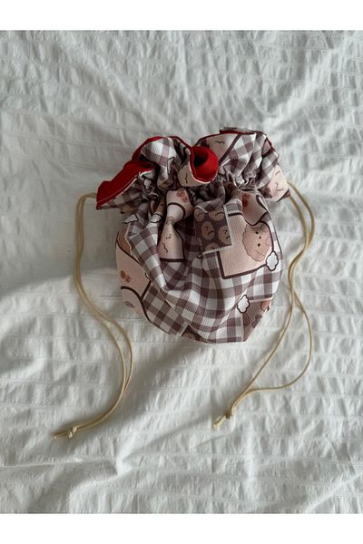 Planet Butik Kawaii Cute Dog - Drawstring Practical Makeup Bag I