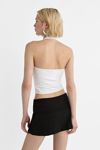 Stradivarius Halter yaka crop top