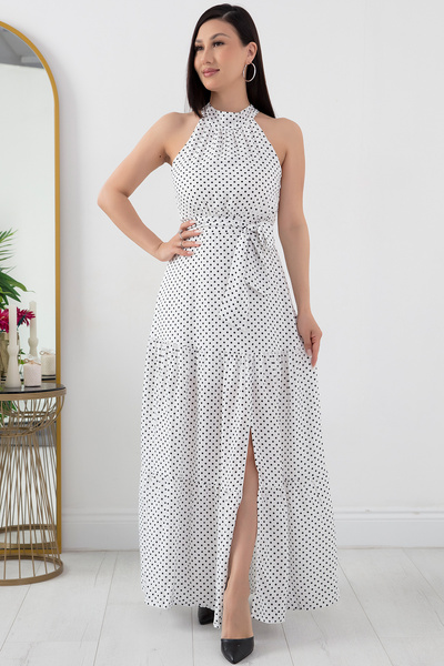 PULLIMM Сукня з коміром-хомутом і мереживною обробкою - NY4233