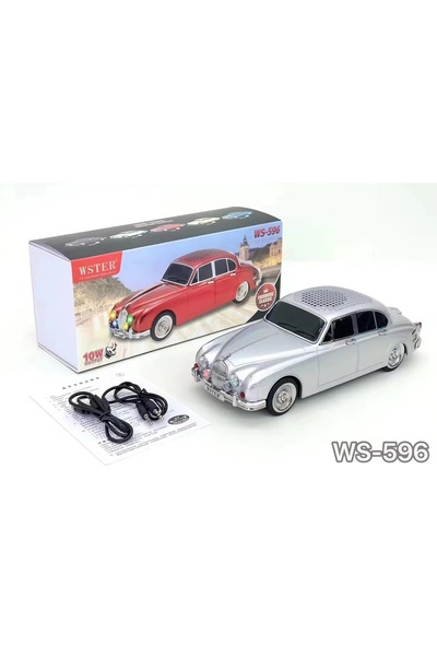 JUNGLEE KLASİK JAGUAR MODEL ARABA BLUETOOTH HOPARLÖR MP3 MÜZİKÇALAR LED IŞIKL...