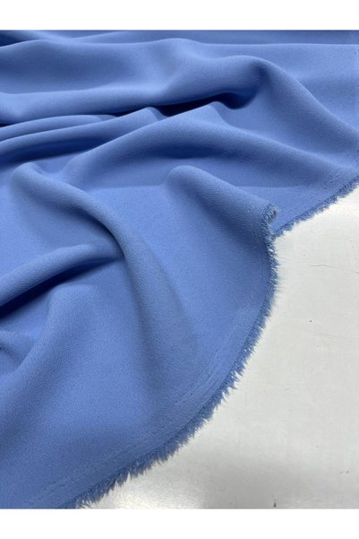 Kumaş sever Baby Blue New Generation Crepe Fabric Korean Wear Dress That Doesn'T Show Double Breasted