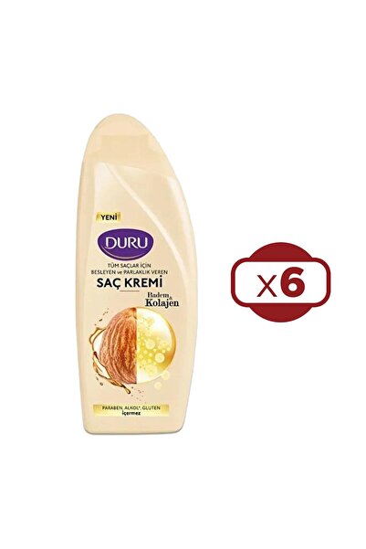 Duru Badem & Kolajen Tüm Saçlar İçin Saç Kremi 6x500 ml