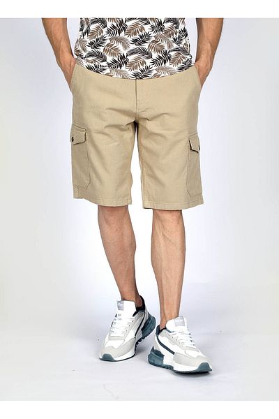 Lee Cooper Бежови мъжки къси панталони - Удобни, 242 LCM, 221011 MAN 1 BEIGE