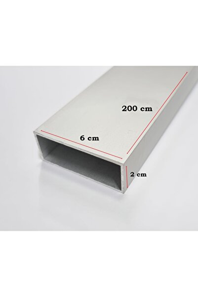 Şahin Alüminyum Kutu Profil Alüminyum Dikdörtgen Profil 1,2 mm Kalınlık ( 2 cm X 6 cm x 200 cm )