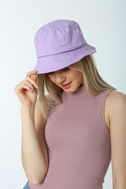 FRESCO SCARFS Γυναικείο Καλοκαιρινό Κουβά Πολύχρωμο Καπέλο LILA