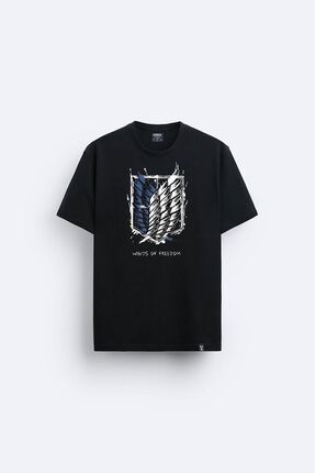Darkia Attack on Titan Ozel Tasar m Bask l Siyah Ti ort T shirt Fiyat Yorumlar Trendyol