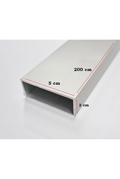 Şahin Alüminyum Kutu Profil Alüminyum Dikdörtgen Profil 1,2 mm Kalınlık ( 2 cm X 5 cm x 200 cm )