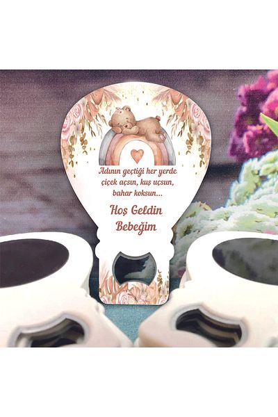 Ege ajans 10 Balloon Opener Magnet with Gelatin Card