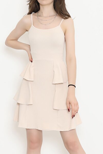 Toptan Bulurum Women's Beige Rope Strap Dress