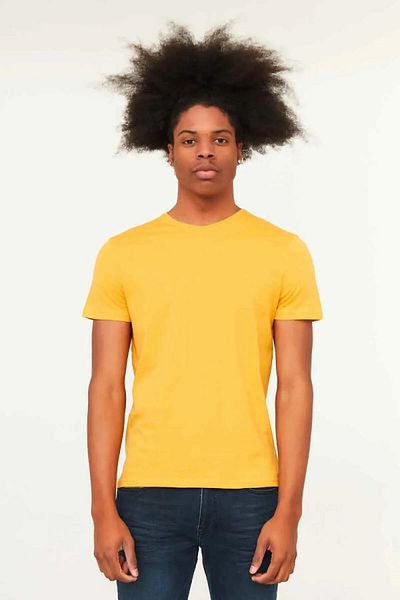 Cazador B.Γιακά Μαύρο Μανίκι Basic Ανδρικό T-shirt 4618 Mustard