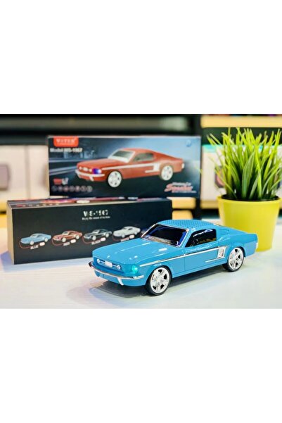 CLASSIC MUSTANG MODEL CAR BLUETOOTH SPEAKER MP3 MUSIC PLAYERS LED LIGHT RECHARGEABLE SPEAKER