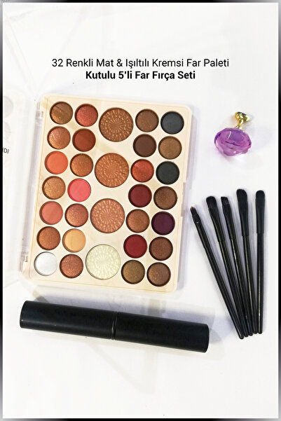 GXMPRO Highlighter - Göz Farı 32li - Pro 5'li Far Fırça Seti