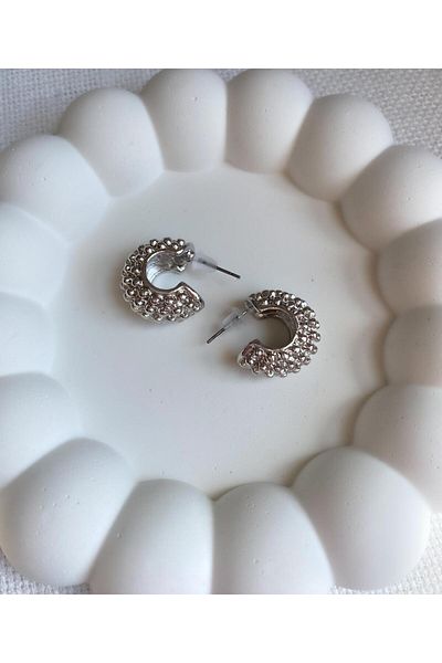 DEMOKAN Serrated Chubby Women's Earrings