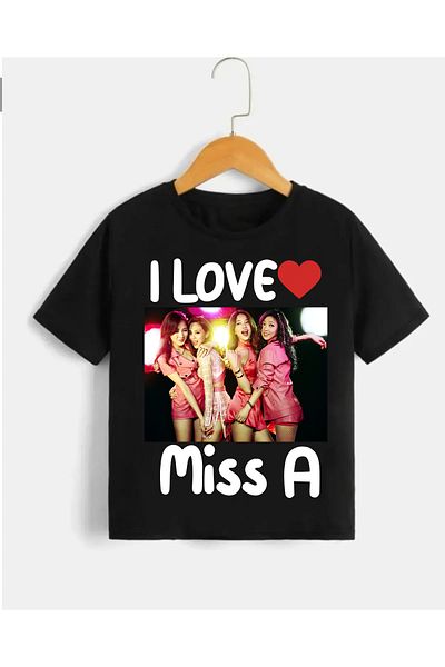 Pisa Art Тениска с надпис „Мис А“ от корейската K-pop музикална група