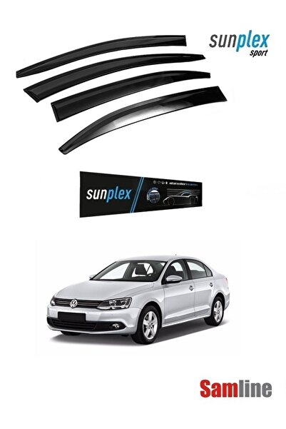 SUNPLEX VW Jetta 2013 Modeller için Kromlu Cam Rüzgarlığı Takım 4'lü Set Plus