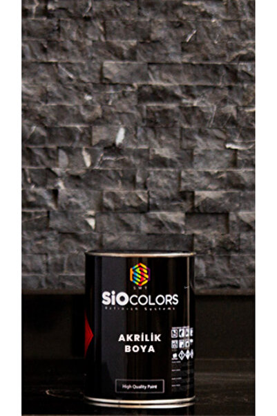 sıocolors METAL VE ÇELİK KAPI BOYASI 1 LİTRE AKRİLİK BOYA + 3 NUMARA FIRÇA