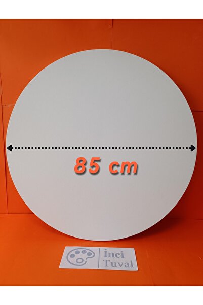İNCİ TUVAL 85 cm Daire Yuvarlak Tuval Profesyonel 1.Kalite PAMUK 380gr/m2 Dok...
