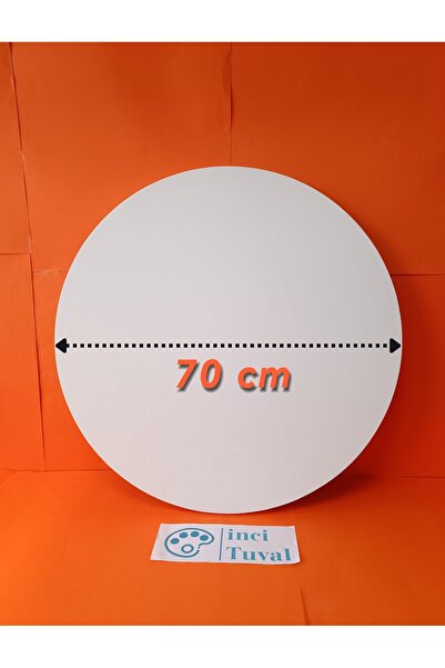 İNCİ TUVAL 70 cm Daire Yuvarlak Tuval Profesyonel 1.Kalite PAMUK 380gr/m2 Dok...