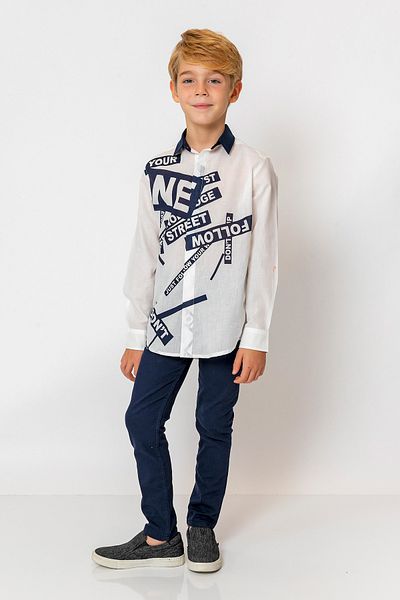 incity Boy's Text Printed Multicolored Shirt