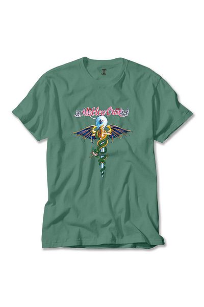 Z zepplin Mötley Crüe Dr. Feelgood Green T-Shirt