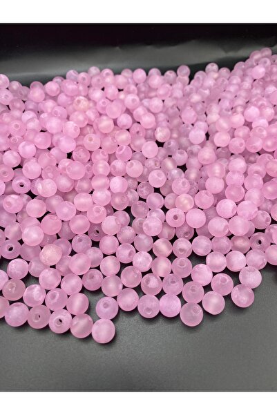 Hedef Bijuteri 100 جرام خرز دائري من الأكريليك غير اللامع باللون الوردي - خرز...